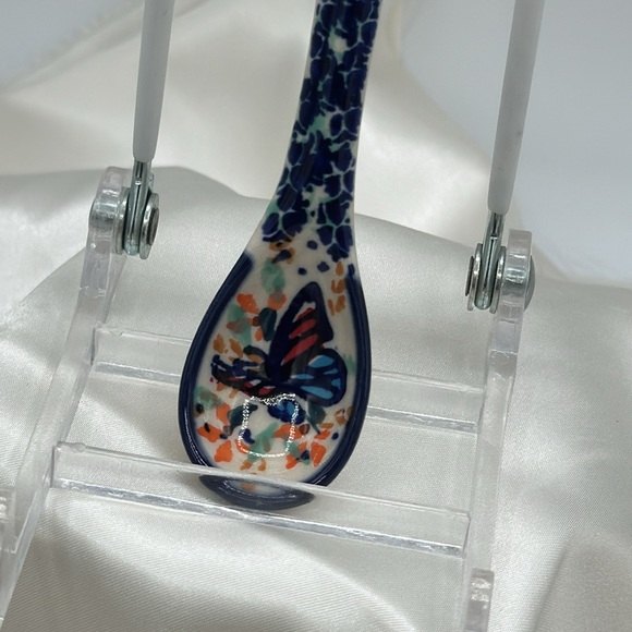 Polish Pottery Jam Jar with Spoon. - Picture 7 of 10